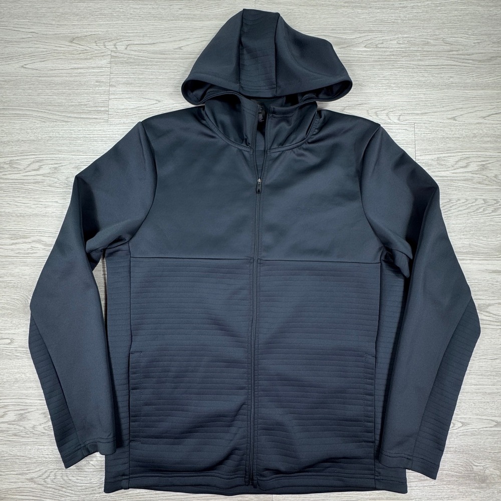 Spyder Men's Full Zip Hoodie ProWEB Active Jacket Black Medium Textured Stretch